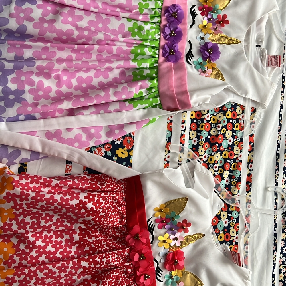 Floral Unicorn Dresses for Kids